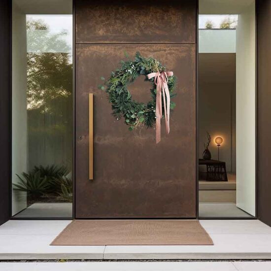 Vainags ar pūdera rozā akcentu D65cm