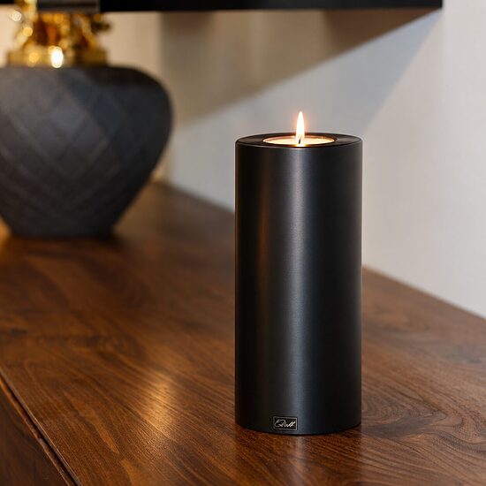 FARLUCE™ Black dizaina svece | Ø 10 cm, H 21 cm